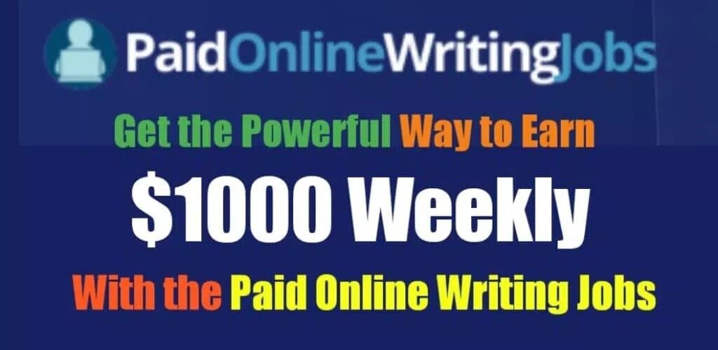 Paid Online Writing Jobs 